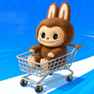 Labubu Rides a Cart